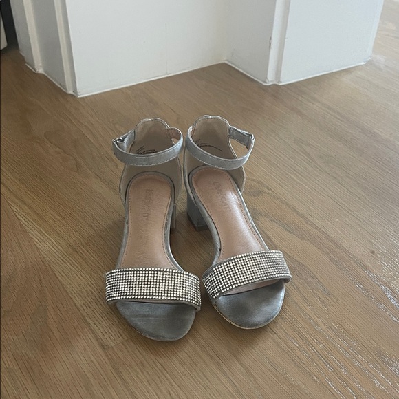 Limelight Silver Kids Dress Shoes with Rhinestone Accents - Picture 3 of 3